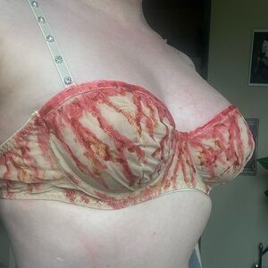 DIY red spooky sparkly bra